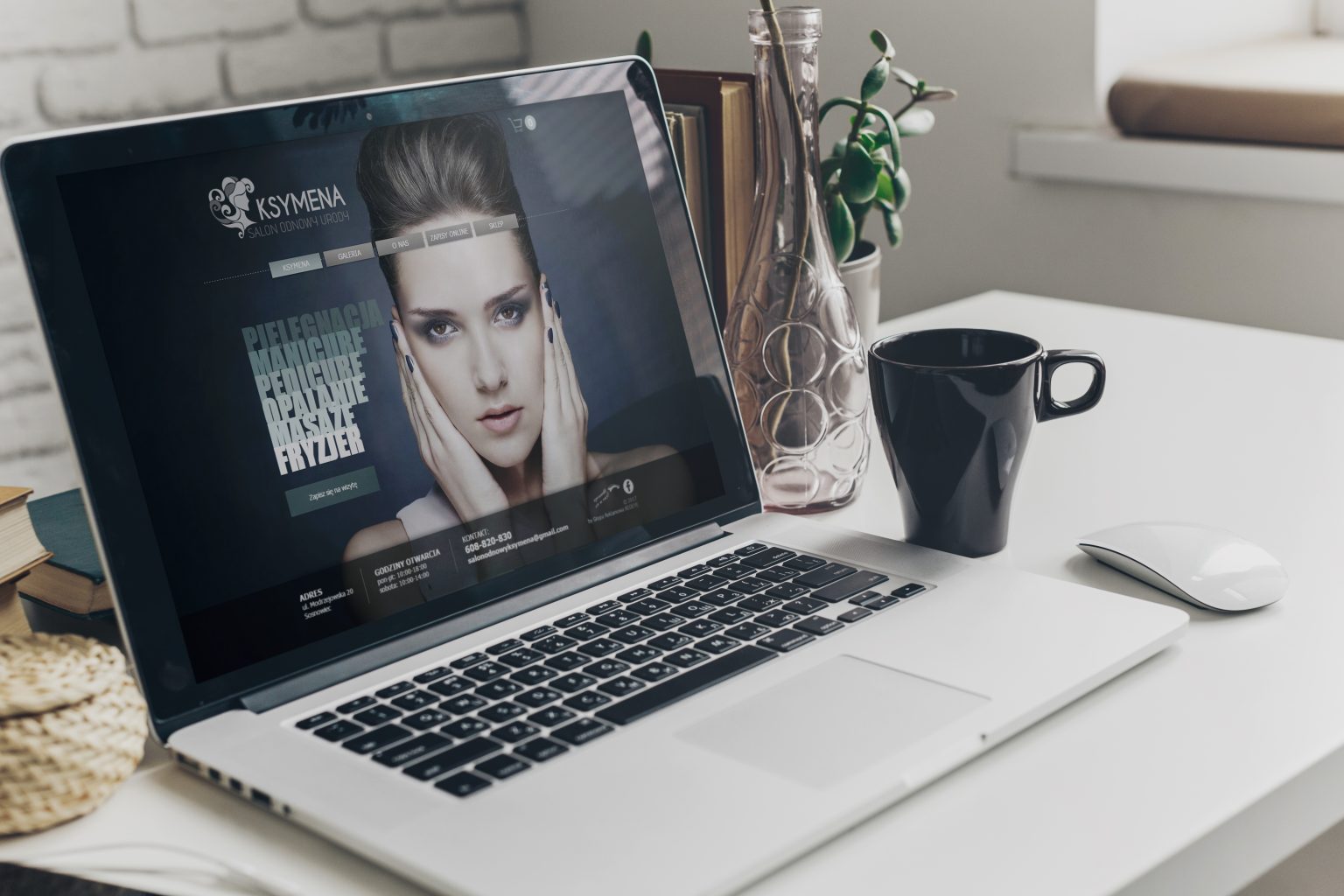 Strona internetowa dla salony kosmetycznego Ksymena w Sosnowcu - MKDesign.pl - producent oznakowania firm